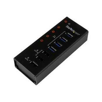 StarTech.com 7 Port USB 3.0 Charging Hub - 4 x USB-A, 3 x USB-A Dedicated Charging Ports - Powered Mountable USB Charging Station (ST4300U3C3) - hub - 4 ports
 - ST4300U3C3