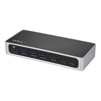 StarTech.com 7 Port USB C Hub with Fast Charge Port, USB-C to 5x USB-A 2x USB-C USB 3.0 (USB 3.1/3.2 Gen 1 SuperSpeed 5Gbps), Self Powered Type-C Hub w/ Power Adapter, Desktop/Lapt - HB30C5A2CSC