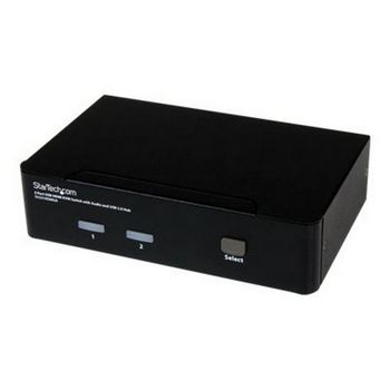 StarTech.com 2 Port USB HDMI KVM Switch with Audio and USB 2.0 Hub - 1080p (1920 x 1200), Hotkey Support - Dual Port Keyboard Video Monitor Switch (SV231HDMIUA) - KVM / audio / USB - SV231HDMIUA
