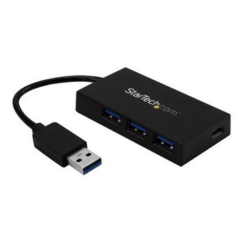 StarTech.com 4 Port USB 3.0 Hub - USB Type-A to 1x USB-C &amp; 3x USB-A SuperSpeed 5Gbps - USB Bus Powered - Portable/Laptop USB 3.1 Gen 1 Hub (HB30A3A1CFB) - hub - 4 ports
 - HB30A3A1CFB