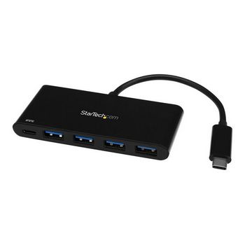StarTech.com 4 Port USB C Hub with 4 USB Type-A Ports (USB 3.0 SuperSpeed 5Gbps), 60W Power Delivery Passthrough Charging, USB 3.1 Gen 1/USB 3.2 Gen 1 Laptop Hub Adapter, MacBook,  - HB30C4AFPD