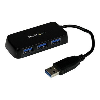 StarTech.com 4-Port USB 3.0 SuperSpeed Hub - Portable Mini Multiport USB Travel Dock - USB Extender Black for Business PC/Mac, laptops (ST4300MINU3B) - hub - 4 ports
 - ST4300MINU3B