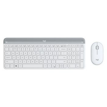 Logitech Slim Wireless Combo MK470 - keyboard and mouse set - QWERTZ - German - off-white
 - 920-009189
