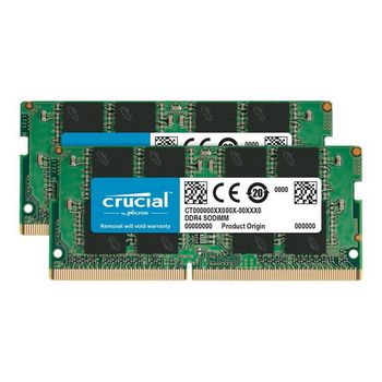 Crucial - DDR4 - kit - 16 GB: 2 x 8 GB - SO-DIMM 260-pin - unbuffered
 - CT2K8G4SFRA32A