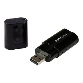 StarTech.com USB Sound Card - 3.5mm Audio Adapter - External Sound Card - Black - External Sound Card (ICUSBAUDIOB) - sound card
 - ICUSBAUDIOB