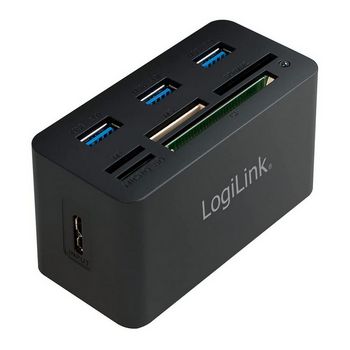 LogiLink USB 3.0 Hub with All-in-One Card Reader - hub - 3 ports
 - CR0042
