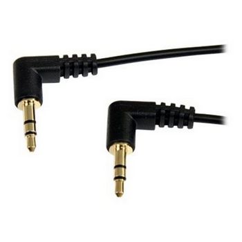 StarTech.com 1 ft. (0.3 m) Right Angle 3.5 mm Audio Cable - 3.5mm Slim Audio Cable - Right Angle - Male/Male - Aux Cable (MU1MMS2RA) - audio cable - 30 cm
 - MU1MMS2RA