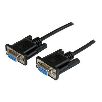 StarTech.com 2m Black DB9 RS232 Serial Null Modem Cable F/F - DB9 Female to Female - 9 pin RS232 Null Modem Cable - 2 meter, Black - null modem cable - DB-9 to DB-9 - 2 m
 - SCNM9FF2MBK