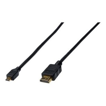 DIGITUS HDMI High Speed with Ethernet Connecting Cable - Micro HDMI Type-D Male/HDMI Type-A Male - 1 m
 - AK-330115-010-S