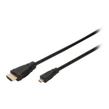 DIGITUS HDMI High Speed with Ethernet Connecting Cable - Micro HDMI Type-D Male/HDMI Type-A Male - 2 m
 - AK-330109-020-S