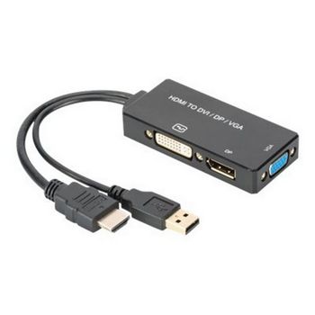 DIGITUS HDMI 3in1 Video Converter - HDMI Type A/HDMI Type A/F + DVI-D(24+1)/F
 - AK-330403-002-S