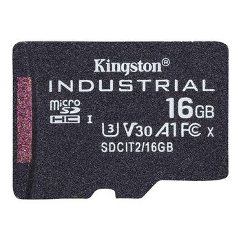 Kingston Industrial - flash memory card - 16 GB - microSDHC UHS-I
 - SDCIT2/16GBSP