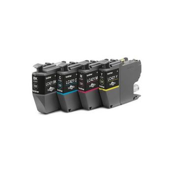 Brother LC-421VAL Ink Cartridge - Pack of 4 - Black, Cyan, Magenta, Yellow
 - LC421VAL