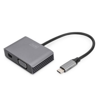 DIGITUS Graphics Adapter DA-70825 - USB-C to VGA / Mini DisplayPort - 20 cm
 - DA-70825