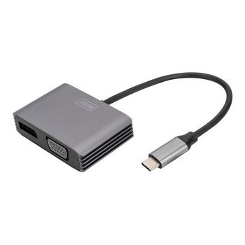 DIGITUS Graphics adapter DA-70827 - USB-C to VGA / DisplayPort - 20 cm
 - DA-70827