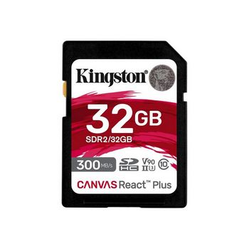 Kingston Canvas React Plus - flash memory card - 32 GB - SDXC UHS-II
 - SDR2/32GB