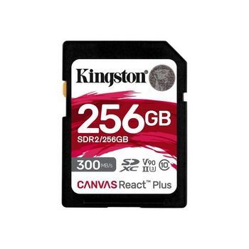 Kingston Canvas React Plus - flash memory card - 256 GB - SDXC UHS-II
 - SDR2/256GB