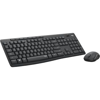 Logitech keyboard + mouse wireless Desktop MK295 SLO - graphite color SLO, silent