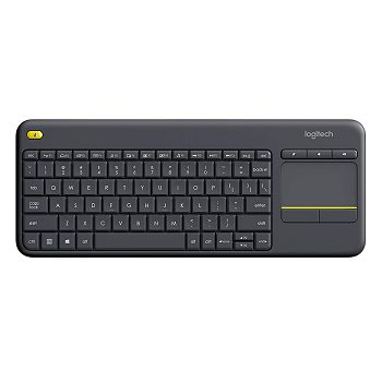 Logitech K400 Plus Wireless Touch Wireless Keyboard Black (Unifying, SLO Engraving)