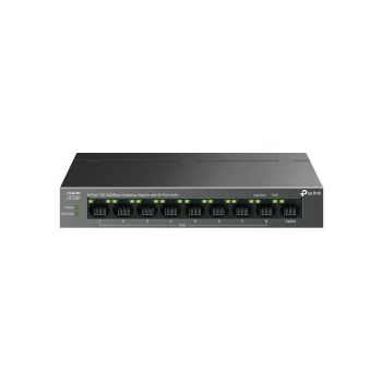 TP-Link LS109P Preklopnik, 63W PoE, 8x port PoE+, 9×10/100M RJ45 ports, do 250m PoE prijenos, Plug&play, metalno kućište