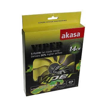 Akasa Viper PWM fan, yellow - 140mm AK-FN063