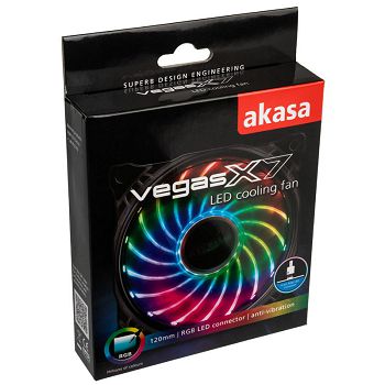 Akasa Vegas X7 LED fan RGB - 120mm AK-FN093