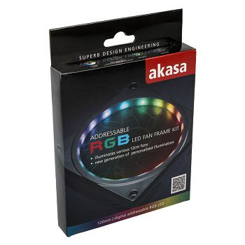 Akasa Digital 120mm-Rahmen, Digital-RGB - black AK-LD08-RB