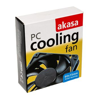 Akasa fan AK-6015MS - 60mm, black AK-6015MS