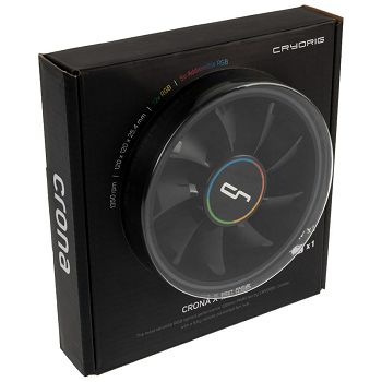 Cryorig Crona S PWM fan, ARGB - 120mm, black CR-XRS1