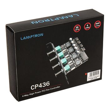 Lamptron CP436 4-channel fan controller for PCI slot - black LAMP-CP436B