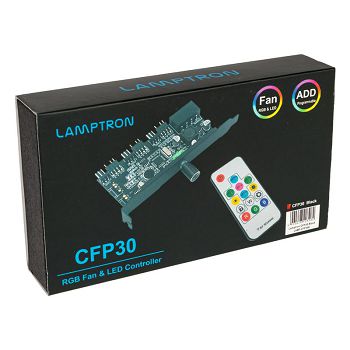 Lamptron CFP30 Lüfter- und RGB-LED-Controller für PCI-Slot - schwarz LAMP-CFP30B