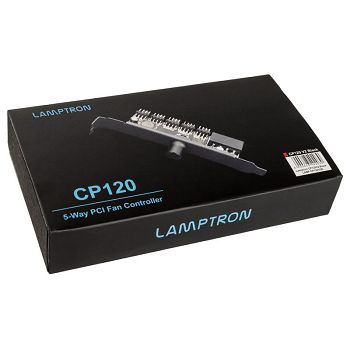 Lamptron CP120 V2 PCI-Blende Lüftersteuerung - schwarz LAMP-CP120V2B