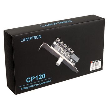 Lamptron CP120 V2 PCI-Blende Lüftersteuerung - silber LAMP-CP120V2S