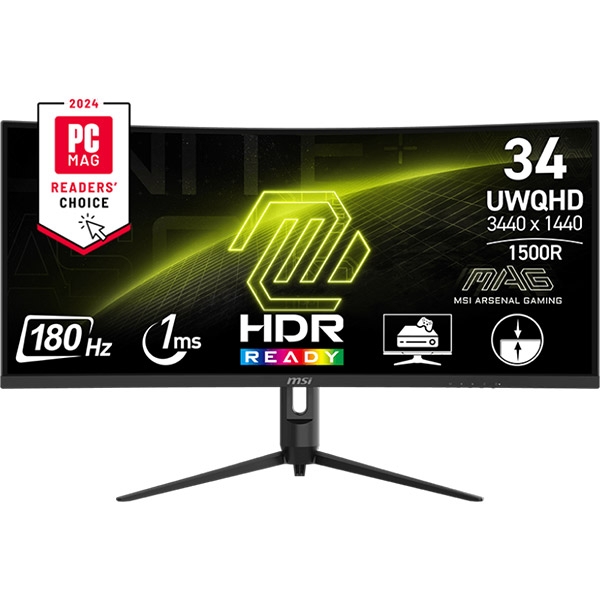 Monitor MSI MAG 342CQR E2 34" / UWQHD / 180Hz / 1ms / curved (black)