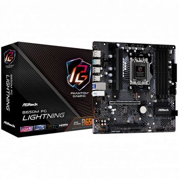 ASRock B650M PG Lightning, AMD B650 Mainboard - Sockel AM5, DDR5-90-MXBMV0-A0UAYZ