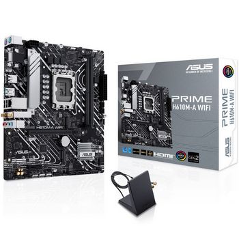 ASUS Prime H610M-A WIFI, Intel H610 Mainboard - Socket 1700, DDR5 90MB1G00-M0EAY0
