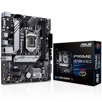 ASUS Prime H510M-A R2.0, Intel H510 Mainboard, Socket LGA1200, DDR4 90MB1FP0-M0EAY0