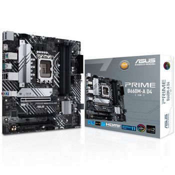 ASUS Prime B660M-A D4-CSM, Intel B660 Mainboard, Socket LGA1700, DDR4 90MB19K0-M1EAYC