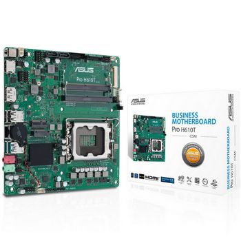 ASUS Pro H610T-CSM, Intel H610 Mainboard, Socket LGA1700, DDR5 90MB1G60-M0EAYC
