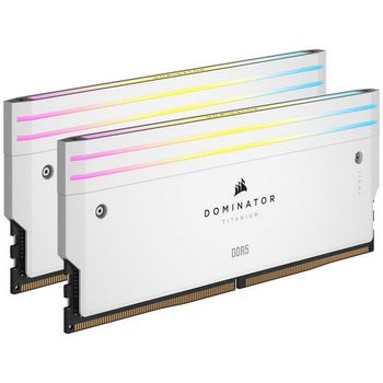 Corsair Dominator Titanium DDR5-6600, CL32, Intel XMP 3.0 - 32 GB Dual-Kit, white CMP32GX5M2X6600C32W