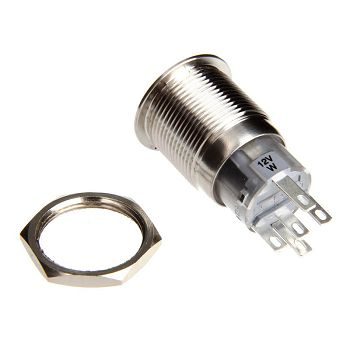 DimasTech Vandalismusschalter/-taster 19mm - Silverline - grün PD014