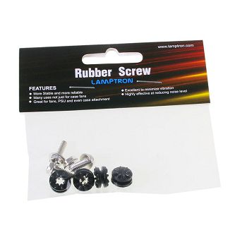Lamptron HDD Rubber Screws PRO - pure black LAMP-RS7001
