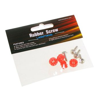 Lamptron HDD Rubber Screws PRO - red LAMP-RS7003
