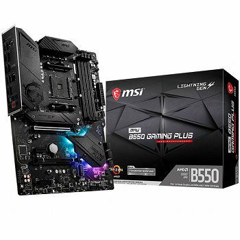 MSI Main Board Desktop MPG B550 GAMING PLUS (AM4, 4xDDR4, 1xPCI-E x16, 2xPCI-E x1, 2xM.2, 6xSATA3, HDMI, DP,  ATX, retail)