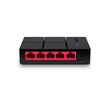 Mercusys 5-port Gigabit mini Desktop preklopnik (Switch), 5×10/100/1000M RJ45 ports, plastično kućište