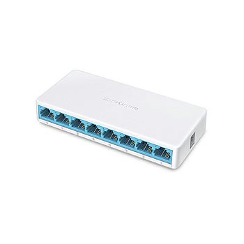 Mercusys 8-port mini Desktop preklopnik (Switch), 8×10/100M RJ45 ports, plastično kućište