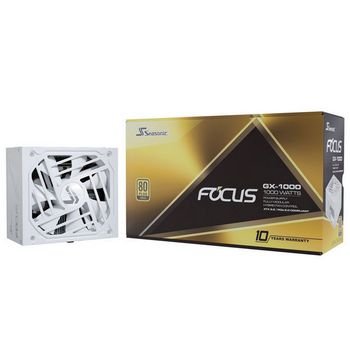 Seasonic Focus GX 1000 White, 80 PLUS Gold power supply, modular, ATX 3.0, PCIe 5.0 - 1000 Watt Focus GX-1000-ATX30-White