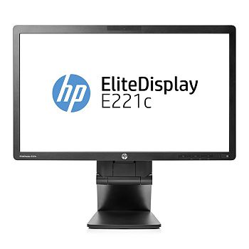 LCD HP EliteDisplay 22" E221c; black;1920x1080, 1000:1, 250 cd/m2, VGA, DVI, DisplayPort, USB Hub, Webcam, AG