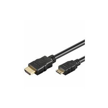 NaviaTec High Speed with Ethernet HDMI A na Mini C, M-M, 1,5m, crni