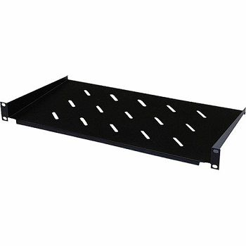 NaviaTec 19" polica za mrežni ormar, 250 mm, 1U, Cantilever, crna